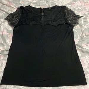 COPY - Ann Taylor black lace top